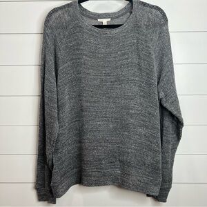 Eileen Fisher Oversized Gray‎ Open Weave Sweater. Size Medium.